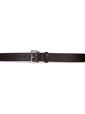 Filson Men’s Black Leather Belt with Silver Buckle - Size 40